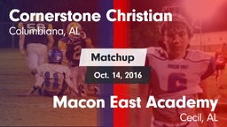 Matchup: Cornerstone Christia vs. Macon East Academy  2016