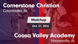 Matchup: Cornerstone Christia vs. Coosa Valley Academy  2016