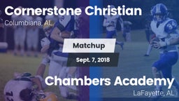 Matchup: Cornerstone Christia vs. Chambers Academy  2018