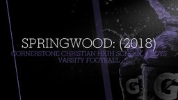 Cornerstone Christian football highlights Springwood: (2018)