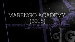 Cornerstone Christian football highlights Marengo Academy: (2018)