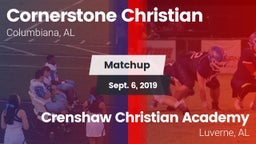 Matchup: Cornerstone Christia vs. Crenshaw Christian Academy  2019
