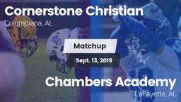 Matchup: Cornerstone Christia vs. Chambers Academy  2019