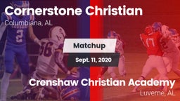 Matchup: Cornerstone Christia vs. Crenshaw Christian Academy  2020