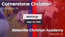 Matchup: Cornerstone Christia vs. Abbeville Christian Academy  2020