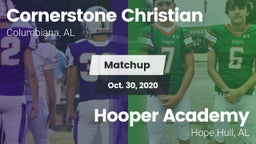 Matchup: Cornerstone Christia vs. Hooper Academy  2020