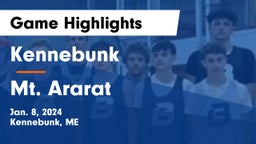 Kennebunk  vs Mt. Ararat Game Highlights - Jan. 8, 2024