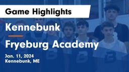 Kennebunk  vs Fryeburg Academy Game Highlights - Jan. 11, 2024