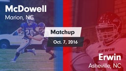 Matchup: McDowell vs. Erwin  2016