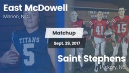 Matchup: East McDowell vs. Saint Stephens  2017