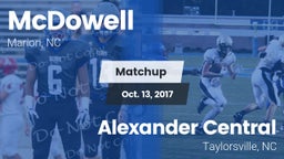 Matchup: McDowell High vs. Alexander Central  2017