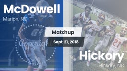 Matchup: McDowell High vs. Hickory  2018