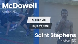 Matchup: McDowell High vs. Saint Stephens  2018