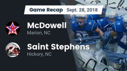 Recap: McDowell   vs. Saint Stephens  2018