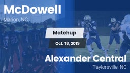 Matchup: McDowell High vs. Alexander Central  2019