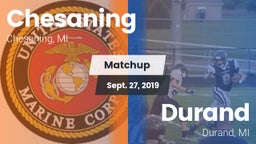 Matchup: Chesaning High vs. Durand  2019
