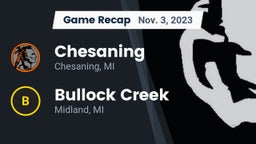 Recap: Chesaning  vs. Bullock Creek  2023