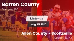 Matchup: Barren County vs. Allen County - Scottsville  2017