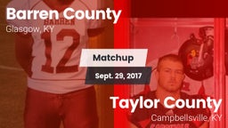 Matchup: Barren County vs. Taylor County  2017