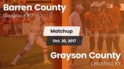 Matchup: Barren County vs. Grayson County  2017