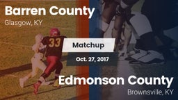 Matchup: Barren County vs. Edmonson County  2017