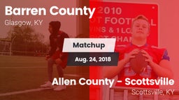 Matchup: Barren County vs. Allen County - Scottsville  2018