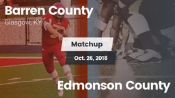 Matchup: Barren County vs. Edmonson County  2018