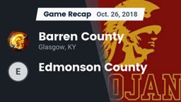 Recap: Barren County  vs. Edmonson County  2018