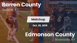 Matchup: Barren County vs. Edmonson County  2019