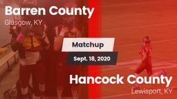 Matchup: Barren County vs. Hancock County  2020