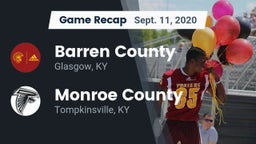 Recap: Barren County  vs. Monroe County  2020