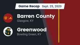 Recap: Barren County  vs. Greenwood  2020