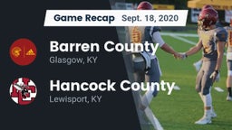 Recap: Barren County  vs. Hancock County  2020