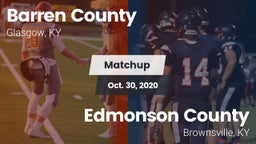 Matchup: Barren County vs. Edmonson County  2020