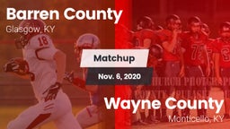 Matchup: Barren County vs. Wayne County  2020