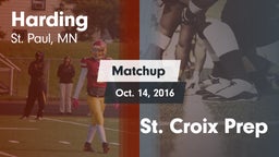 Matchup: Harding vs. St. Croix Prep 2016