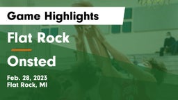 Flat Rock  vs Onsted  Game Highlights - Feb. 28, 2023