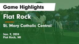 Flat Rock  vs St. Mary Catholic Central  Game Highlights - Jan. 9, 2024