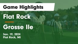 Flat Rock  vs Grosse Ile  Game Highlights - Jan. 19, 2024