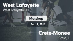 Matchup: West Lafayette vs. Crete-Monee  2016