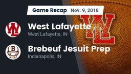 Recap: West Lafayette  vs. Brebeuf Jesuit Prep  2018