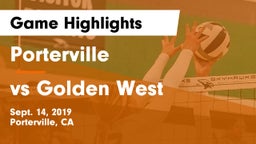 Porterville  vs vs Golden West Game Highlights - Sept. 14, 2019