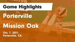 Porterville  vs Mission Oak  Game Highlights - Oct. 7, 2021