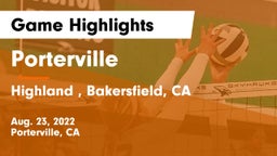 Porterville  vs Highland , Bakersfield, CA Game Highlights - Aug. 23, 2022