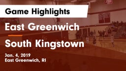 East Greenwich  vs South Kingstown  Game Highlights - Jan. 4, 2019