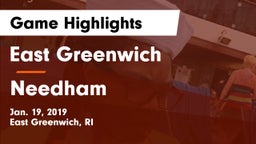 East Greenwich  vs Needham Game Highlights - Jan. 19, 2019