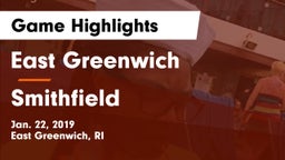 East Greenwich  vs Smithfield Game Highlights - Jan. 22, 2019