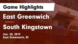 East Greenwich  vs South Kingstown  Game Highlights - Jan. 28, 2019
