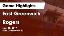 East Greenwich  vs Rogers  Game Highlights - Jan. 30, 2019