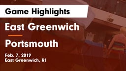 East Greenwich  vs Portsmouth Game Highlights - Feb. 7, 2019
